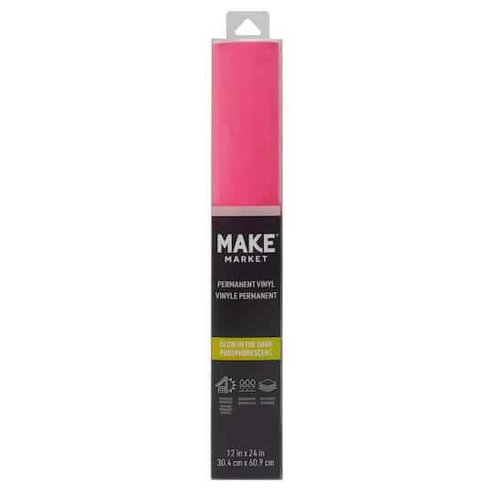 12 Pack: Neon Glow-in-the-Dark Permanent Vinyl by Make Market®